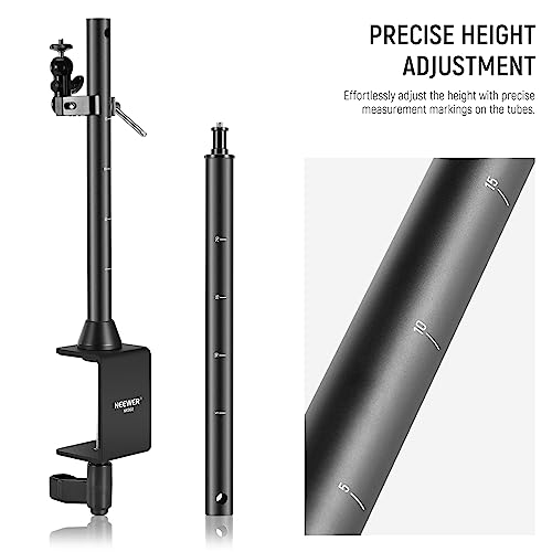 NEEWER Overhead Camera Mount Rig with 2 Ball Heads, Super Clamp, NK002