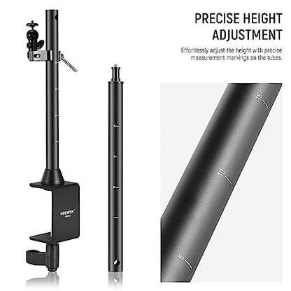 NEEWER Overhead Camera Mount Rig with 2 Ball Heads, Super Clamp, NK002