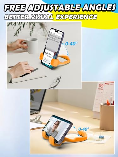 Stocking Stuffers for Teen Girls Women Cell Phone Holder Gift for Christmas - color: Orange Yellow
