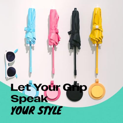 On The Grip 3 in 1 Magnetic Umbrella Sunshade Collapsible Expandable Phone Grip & Stand - Elegant Magsafe Compatible Phone Holder for Secure Grip and Hands-Free Viewing (Black)
