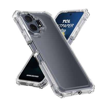 Ailiber for TCL NxtPaper 70 Pro Phone Case, Screen Protector-Crystal Clear | Transparent Slim Anti-Yellowing Soft Silicone, Thin Lifeproof Bumper Heavy Duty Full Body Impact Absorbing Protective Cover - color: Clear