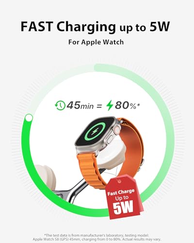 3 in 1 Wireless Charging Station for Apple Devices with MagSafe - color: Warm Gray, size: Included adapter