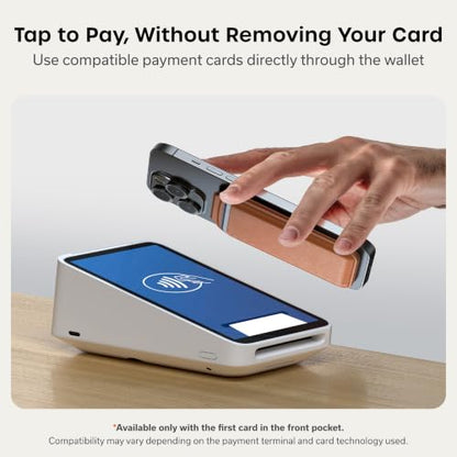Satechi MagSafe Wallet Stand, Card Holder, NFC Pass-Through - color: Orange