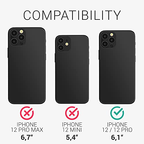 kwmobile Case Compatible with Apple iPhone 12 / iPhone 12 Pro Case - Soft Slim Metallic TPU Silicone Cover - Metallic Teal - color: metallic teal