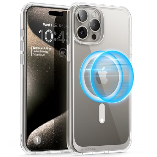 SUPCASE for iPhone 15 Pro Max Case (6.7 inch), Compatible with MagSafe | Slim Clear Magnetic Phone Case,Military-Grade Drop Protection, 4X Shockproof Air Bag, Clear, Non-Yellowing,Unicorn Beetle Mag - color: Clear, size: iPhone 15 Pro Max 6.7"