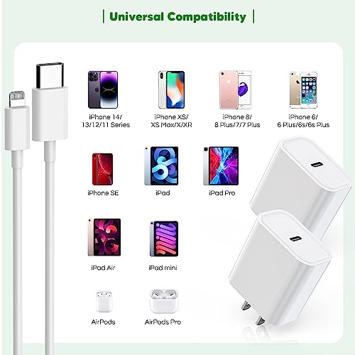 iPhone Charger Fast Charging,[Apple MFi Certified] 2 Pack Apple USB Charger - size: 2Pack 6Feet
