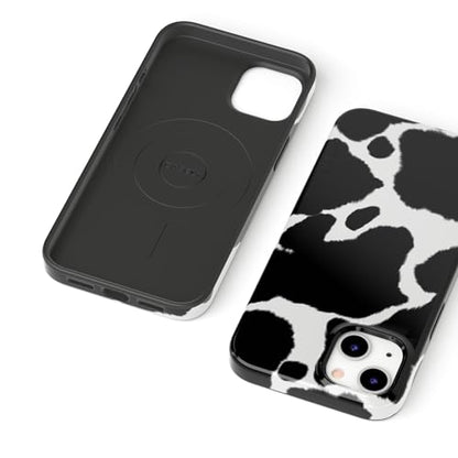 Casely iPhone 14 Plus Case | Current Mood | Cow Print | Compatible with MagSafe | Classic Ultra Slim Design - color: Current MOOd | Cow Print