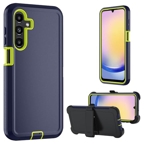 for Samsung Galaxy A16 5G case,A16 5G Heavy Duty case,with A Tempered Glass Screen Protector, [Military Grade Protective ] [Shockproof] [Dropproof] [Dust-Proof] (with Belt Clip-Blue Green) - color: with Belt Clip-Blue Green