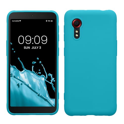 kwmobile Case Compatible with Samsung Galaxy Xcover 5 Case - Soft Slim Protective TPU Silicone Cover - Cool Glacier - color: Cool Glacier