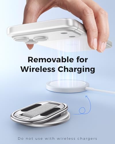 SUPERONE Dual-Sided Magnetic Phone Grip Kickstand for Magsafe Ring Holder - color: Sliver