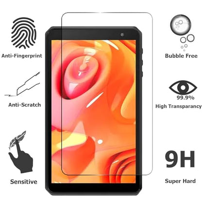 2-Pack Glass Screen Protector For BLU M8L 2022/2021 8" Tablet/BLU M8L PLUS 8 Inch Tablet 2022 Released - Tempered Glass Film High Definition 9H Hardness