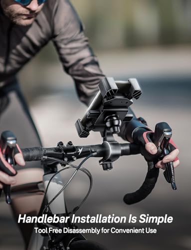 Delobon Bike Phone Holder Handlebar, Motorcycle Phone Mount