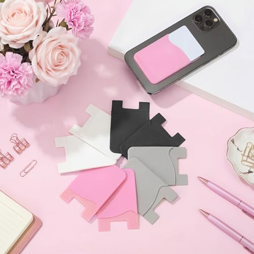 Frienda 24 Pcs Phone Card Holder Adhesive Silicone Wallet, Classic Color - color: Classic Colors
