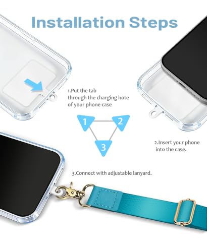Yonlevres Phone Lanyard Crossbody Strap Wrist Neck Adjustable Women Blue - color: 0 Light Blue