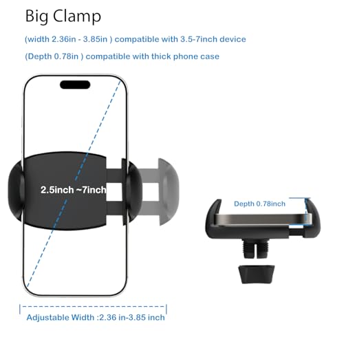 TONDA Phone Holder for Bed Desk, Gooseneck Phone Holder Stand with 33 inch Adjustable Flexible Long Arm Clip Clamp Bracket Mount for iPhone 15 Pro Max XR X 8 7 6 or Other 4-7" Devices