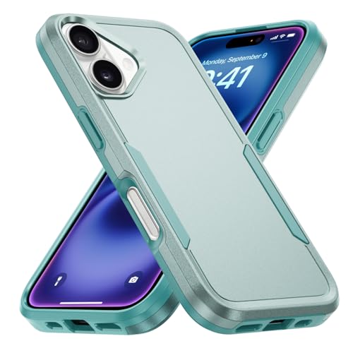 Designed for iPhone 16 Case, Heavy Duty Protection Shockproof Anti-Scratch Cover Phone Case for iPhone 16 6.1 inch Green - color: Green, size: for iPhone 16
