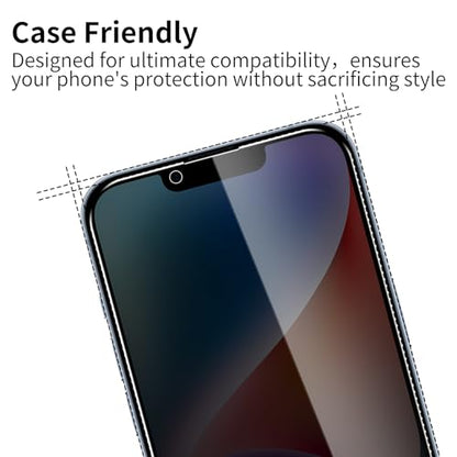 3 Pack Privacy Screen Protector for iPhone 14 Plus/13 Pro Max, 9H Hardness Double Shatterproof Anti-Spy Tempered Glass Film, Easy Installation, Case-Friendly - size: iPhone 14 Plus/13 Pro Max