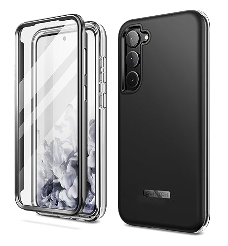 SURITCH for Samsung Galaxy S23 Plus Case, [Built-in Screen Protector] [Dual-Layer Protection ] Full Protection Shockproof Rugged Bumper Phone Cover for Samsung S23 Plus 6.6 Inch - Black - color: Black