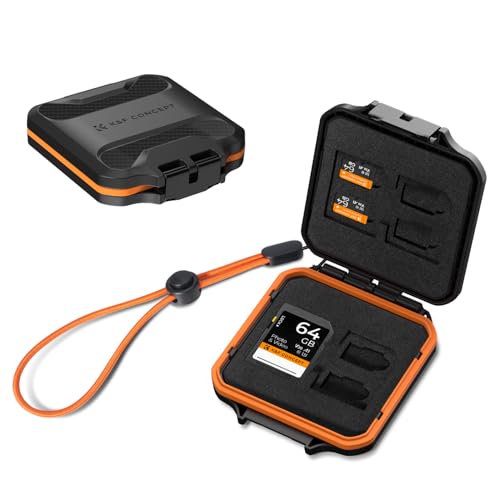 K&F CONCEPT 12 Slots Memory Card Case, Water-Resistant Card Holder - size: For 8 Micro SD(TF)+4 SD