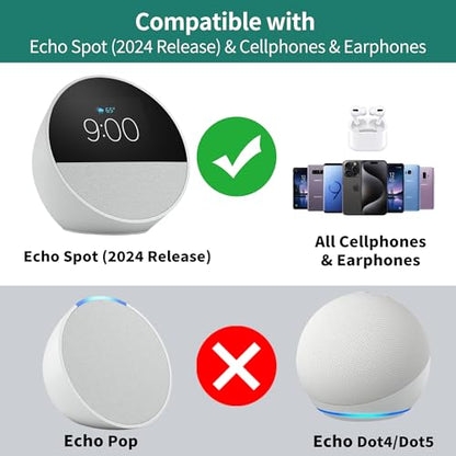 HomeMount Stand for Spot, iPhone & Earbuds with USB Ports, White - color: White