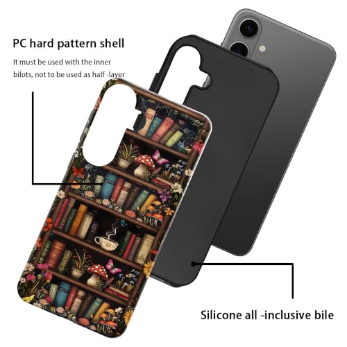 Case for Samsung Galaxy S26,Camera Protection Soft Glossy Phone Case - Retro Book Mushroom - color: Retro Book Mushroom, size: Samsung Galaxy S26