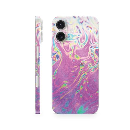 Glossy Glitter Phone Skin Compatible with Apple iPhone 17 - Magenta Wash - Premium 3M Vinyl Protective Wrap Decal Cover - Easy to Apply | Crafted in The USA by MightySkins - color: Magenta Wash, size: iPhone 17 (Full Wrap), style: Glossy Glitter Finish
