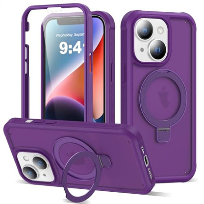 Compatible with iPhone 14 Plus Case with Stand 6.7",Purple - color: Purple, size: Iphone 14 Plus