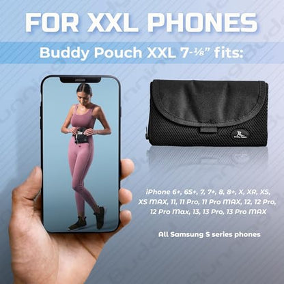 Running Buddy Magnetic Pouch Beltless Running Bag No Bounce - color: Black, size: XXL (7 in x 4 in)