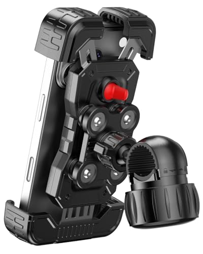 Motorcycle Phone Mount with Vibration Dampener for 4.7-7.2" Phone - color: Knob Base