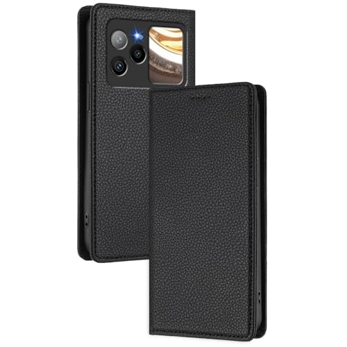 for BLU BOLD N4 5G Case Wallet with Card Holder | for BLU BOLD N4 5G Phone Case - [Built-in 2 Credit Card Slots] [Hidden Magnetic Closure] Premium PU Leather Wallet Cases - Flip Phone Cases - color: Black
