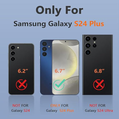 Battery Case for Galaxy S24 Plus, Upgraded 12000mAh Portable Protective Wireless Charging Case Compatible with Galaxy S24 Plus 5G (6.7 inch) Rechargeable Extended Battery Pack Charger Case (Black) - size: Galaxy S24 Plus -12000mAh