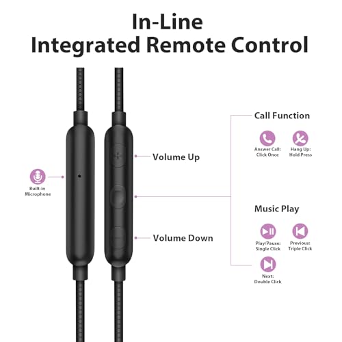 ASKUBSKU Wired Earbuds for School Chromebook Laptop PC, Purple - color: Purple