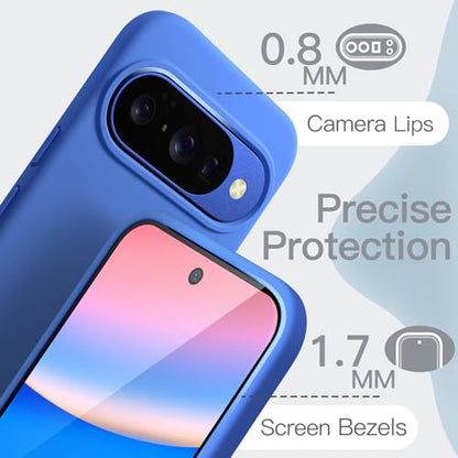 JETech Silicone Case for Google Pixel 10/10 Pro, Indigo | Silky Soft Touch, Shockproof Protection, Scratch Resistant, Microfiber Lining - color: Indigo, size: Pixel 10/10 Pro