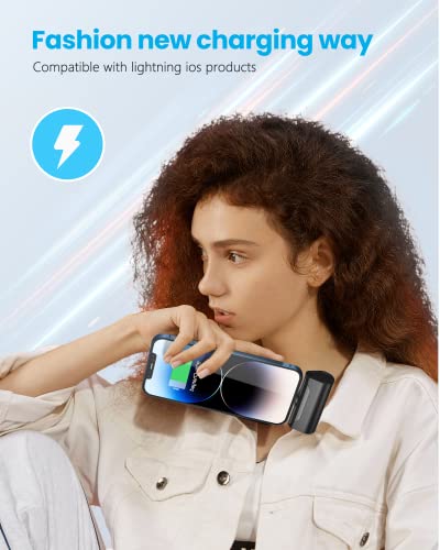 Small Portable Charger for iPhone 4800mAh Power Bank Ultra-Compact 15W Mini Battery Pack Battery Bank Charger Compatible with iPhone 14 Pro/13/12/11/8/iPad Air/Mini/Pro/AirPods Pro I/II(Black) - color: Black