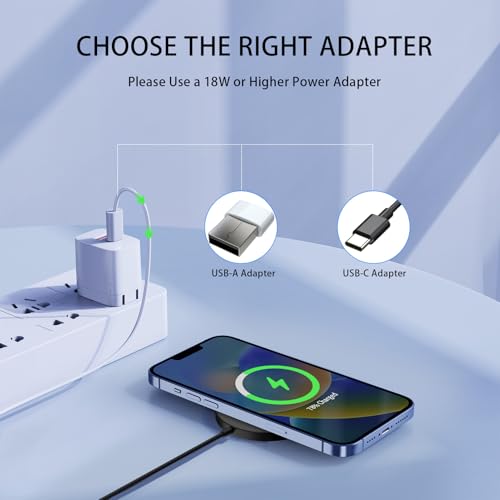 for MagSafe Charger, Magnetic Wireless Charging Pad for iPhone 17/17 Pro/17 Pro Max/Air/16 15 14 13 12 Pro Max Plus mini & AirPods 2 3 Pro, Strong Magnet, USB-C/A Ports (Black) - color: Black