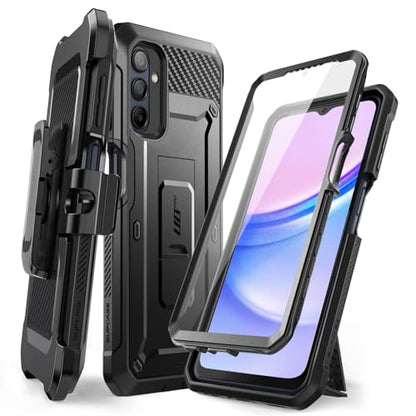 SUPCASE for Samsung Galaxy A16 Case with Screen Protector, Black | Built-in Kickstand, Rotating Belt-Clip, Military-Grade Drop Protection, Full-Body Rugged, Unicorn Beetle Pro - size: Galaxy A16