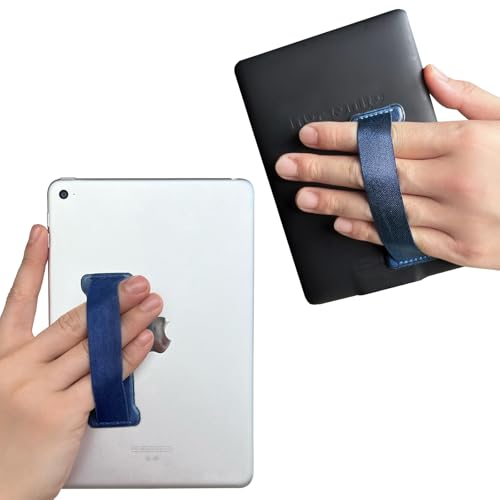Hand Holder Strap for ipad, Tablet Hand Holder Strap, Universal Handle Grip for iPad Kindle, Mini Tablets and Cases (Navy Blue) - color: Navy Blue