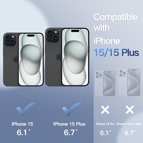 JETech Camera Lens Protector for iPhone 15/15 Plus, Black, 1 Set - color: Black