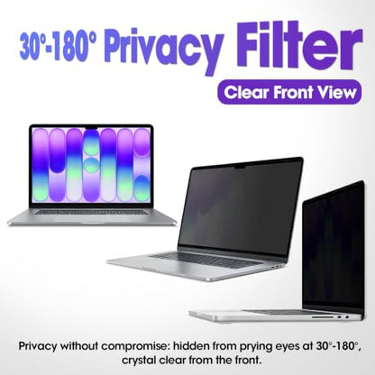 Anti-Spy Removable Shield for MacBook Air 13/13.6 (2022-2026 M2-M5), Magnetic Privacy Screen with 60° Blackout, Perfect for Open Desk Area - size: MacBook Air 13.6/13 Inch (2022-2026, M2, M3, M4)