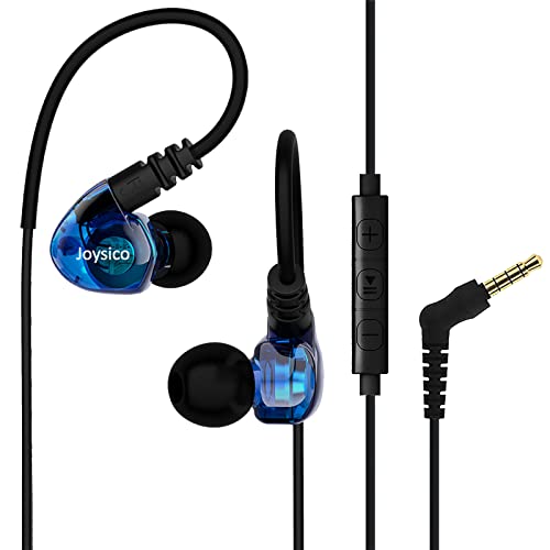 Joysico Wired Over Ear Earbuds Headphones for Kids Women Small Ears Blue - color: Blue