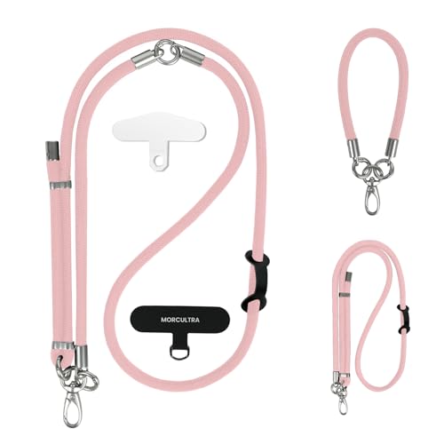Phone Lanyard, 3 Ways to Wear: Crossbody, Neck and Wrist Strap - color: Pink