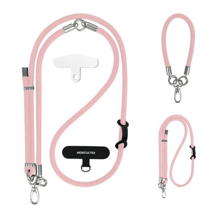 Phone Lanyard, 3 Ways to Wear: Crossbody, Neck and Wrist Strap - color: Pink