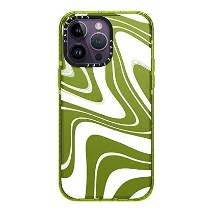 CASETiFY for iPhone 14 Pro Max Case - Impact | Slim Fit | 8.2 ft. 4x Military Grade Drop Protection | Frosted Swirls | Kiwi - color: Frosted Swirls, size: iPhone 14 Pro Max (Non-Magsafe)