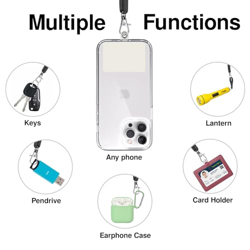 TBOC 2X Cell Phone Lanyard [Cobalt Blue] - Comfortable Universal Smartphone Lanyard - Easy to Use Neck Phone Holder [White Ice Patch] Adjustable Length Phone Strap Crossbody - Fits All Mobile Phones - color: Cobalt Blue