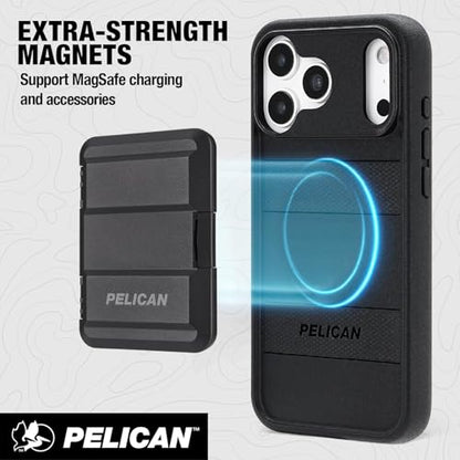 Pelican Protector iPhone 17 Pro Max Case - Rugged MagSafe Phone Case -Black | Magnetic Phone Case w/16ft Military-Grade Drop Protection - Anti-Scratch, Heavy Duty Phone Cover for iPhone 17 Pro Max - color: Black - Pro Max, style: iPhone 17 Pro Max