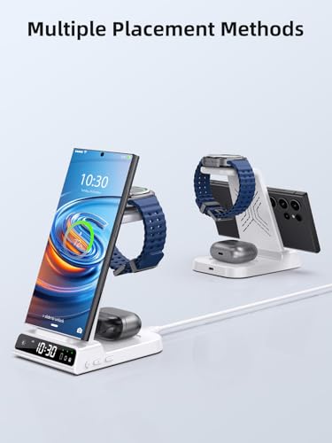 Wireless Charger for Samsung, Android Charger for Samsung Galaxy S25 Ultra - color: White