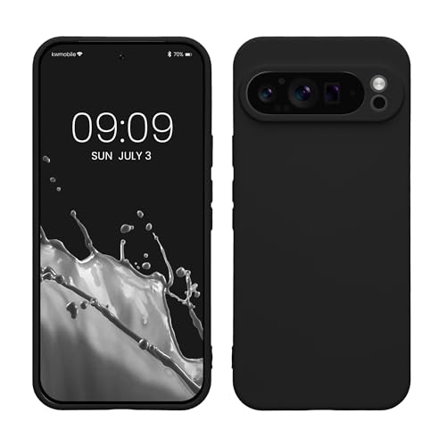 kwmobile Case Compatible with Google Pixel 9 Pro XL Case - Protective Slim TPU Cover with Soft Matte Finish - Black - color: black
