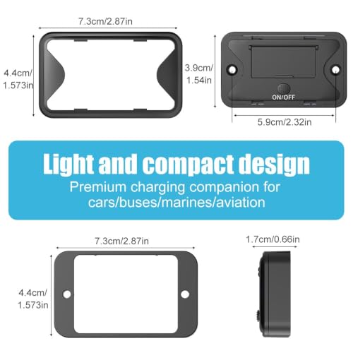 78W 4 Port 12V USB Outlet Charger Socket, Dual 36W PD + Dual 18W QC3.0 Wall Surface Mount Charging Panel with Button Switch for RV Truck Bus Marine Golf Cart