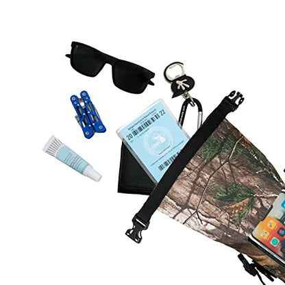 geckobrands Waterproof Phone Tote with 2L Dry Bag and Adjustable Strap – Protect Your Phone and Valuables While on The Go - color: Realtree Edge Camo