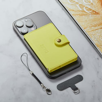 for Apple Magsafe Wallet,PU Leather Magnetic Wallet for iPhone 16/15/14/13/12 pro Max/Mini/plus,5 Card Holders with RFID Blocking (Yellow) - color: Yellow
